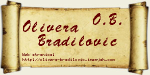 Olivera Bradilović vizit kartica